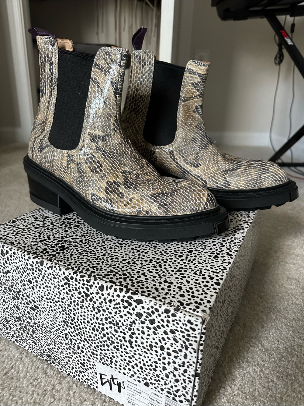 Eytys Unisex leather boots in Python